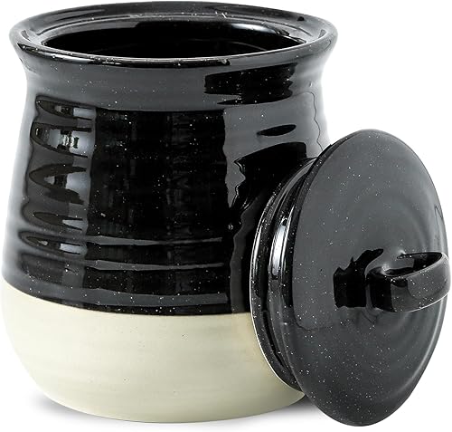 Miniatura 8 de Tarros de cerámica para almacenamiento de alimentos, recipientes de cocina de porcelana de 25 onzas con tapas herméticas, juego de 3, recipientes de