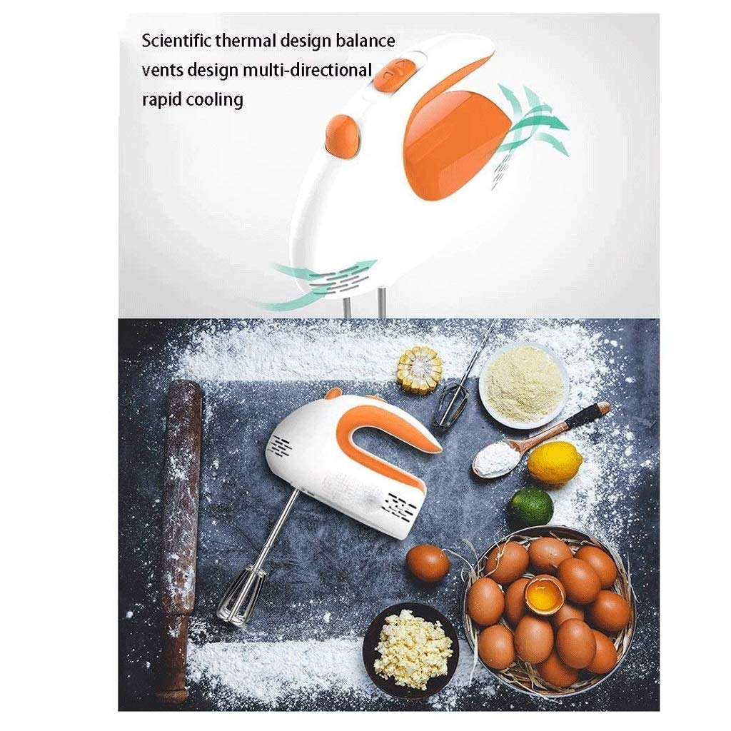 Frullino per Le Uova Elettrico Arancione ad Alta Potenza Desktop Automatico Domestico con Secchio per Panna da Montare e impastatrice