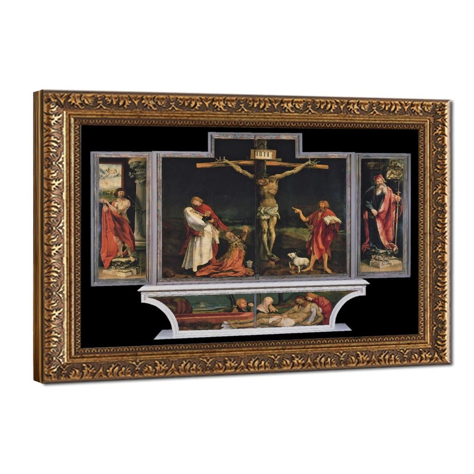 WCYB Matthias Grünewald - The Isenheim Altarpiece Posters Prints Canvas Deco Paintings Wall Art Hangable Frame 20" L X 30" W