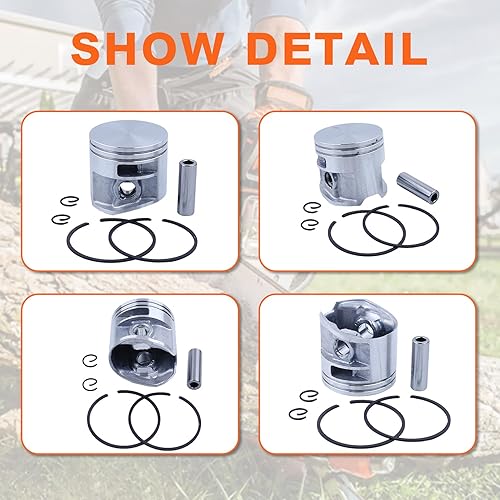 Miniatura 5 de Mtanlo 1141 030 2012 - Anillo de pistón para motosierra Stihl MS271, MS271C, MS 271, 271C, MS261, MS261C (1.760in)