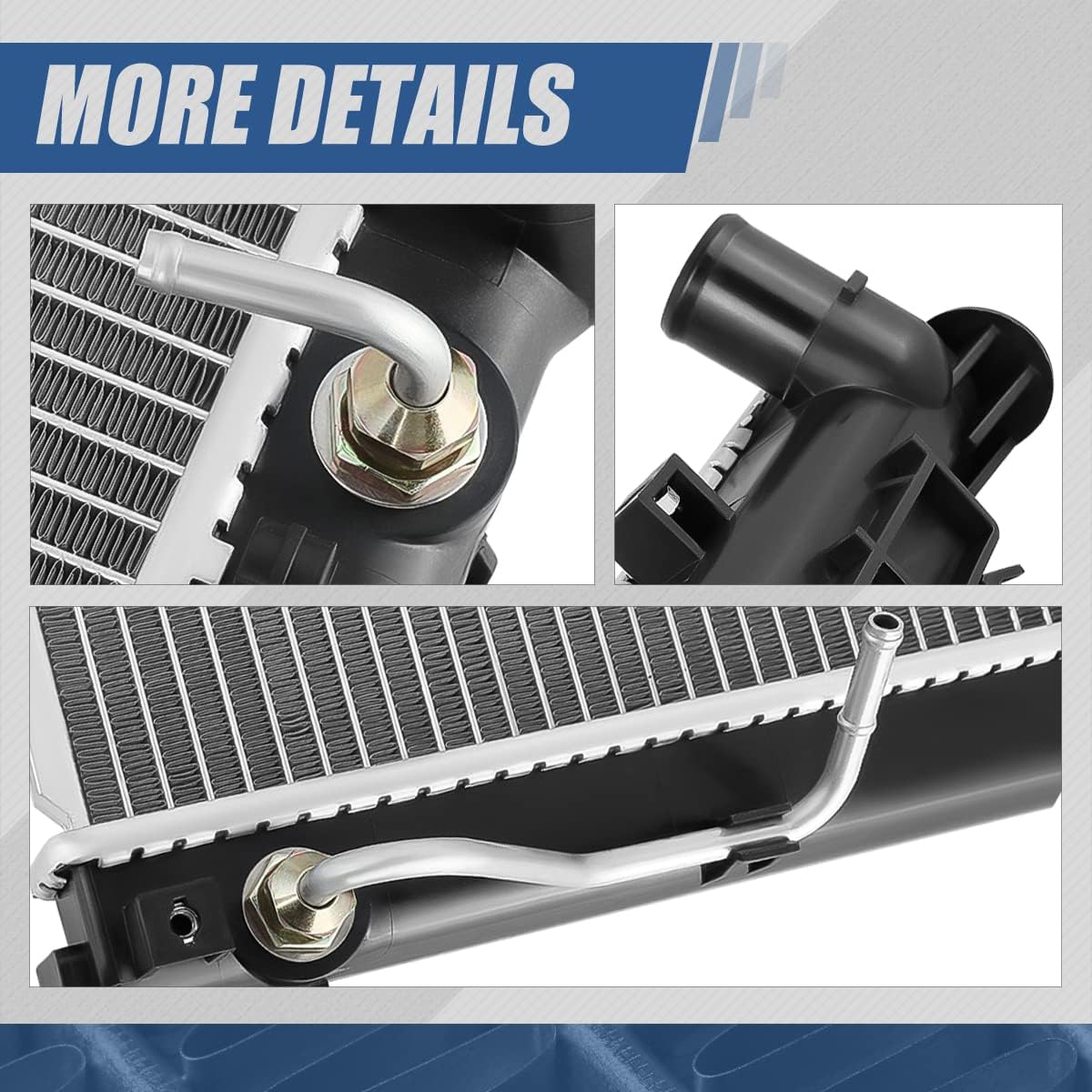 Auto Dynasty Radiator Compatible with 2010-2011 Soul 1.6L AT, DPI 13135 Factory Style 1-Row Cooling Radiator, Aluminum Core
