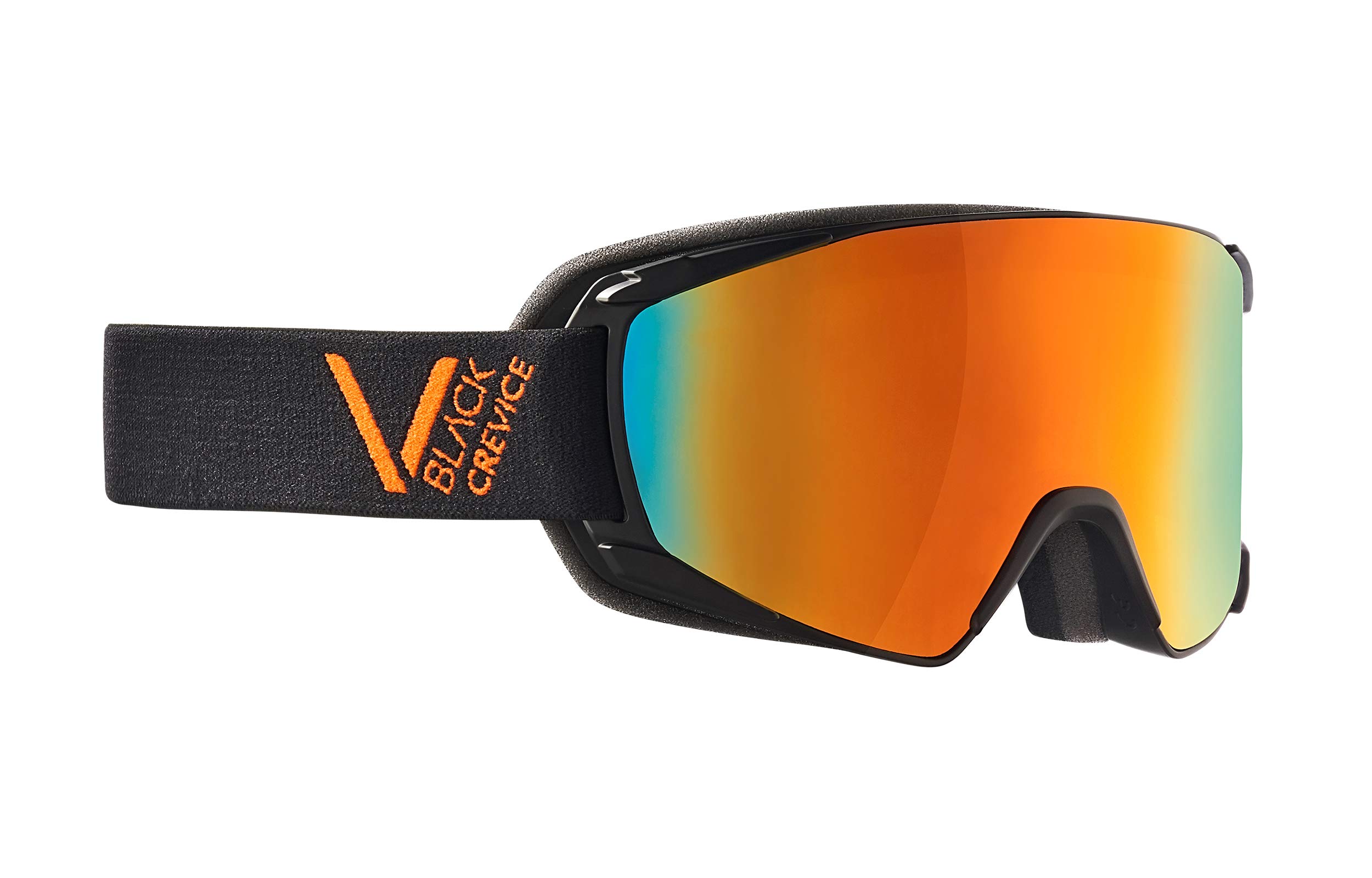 Black Crevice Schladming - Occhiali da sci unisex, con doppia lente infrangibile, rivestimento anti-appannamento e protezione UV 400, misura regolabile