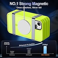 Vista 199 de MOCCA - Funda magnética resistente para iPhone XR de 6.1 pulgadas, compatible con MagSafe, funda con protección contra caídas de grado militar