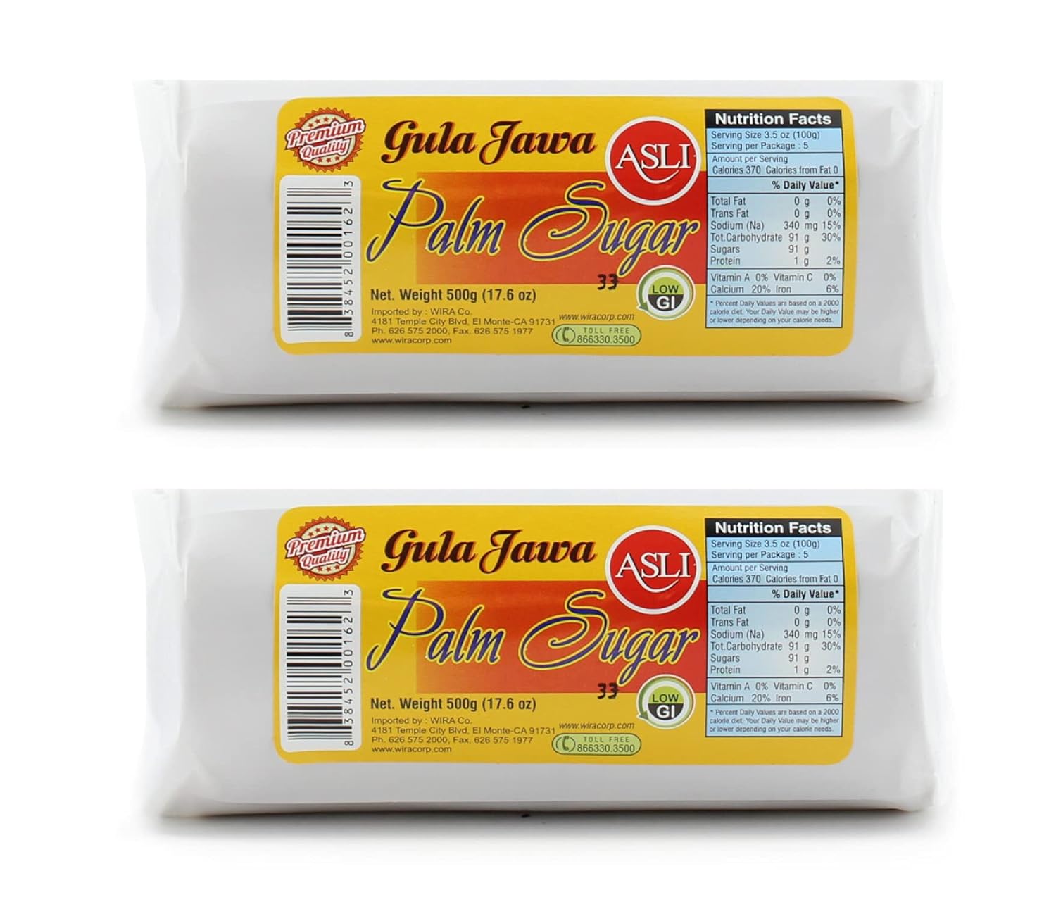 Asli Gula Jawa Big - 17.6 oz [Pack of 2]