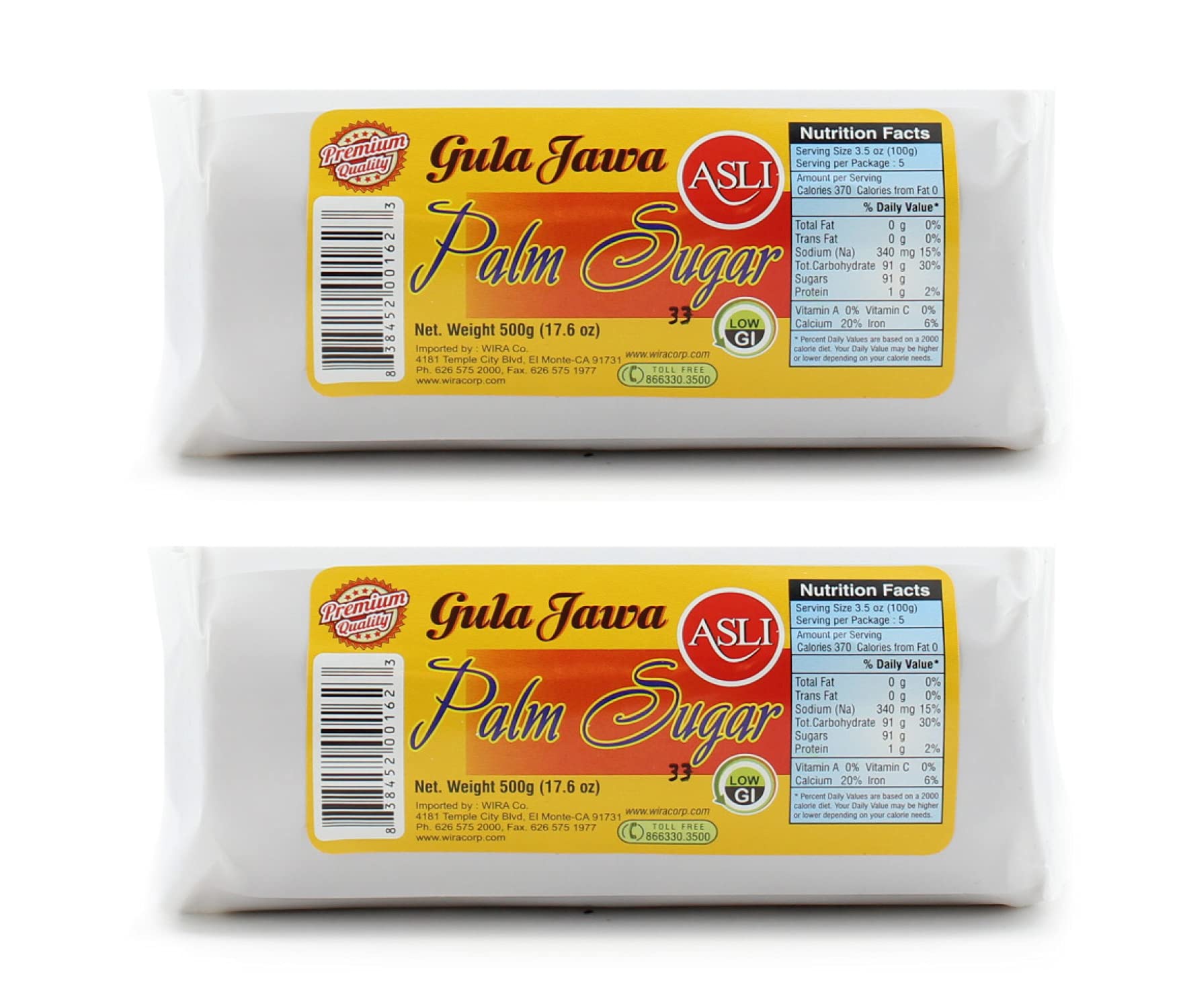 Asli Gula Jawa Big - 17.6 oz [Pack of 2]