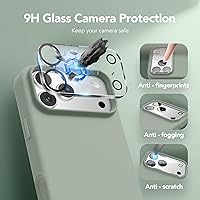 Vista 1079 de GONEZ Funda de silicona para iPhone 15 Pro Max, compatible con Magsafe, protector de cámara + protector de pantalla, forro de microfibra suave Negro