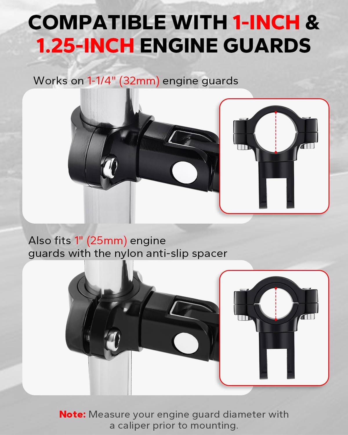 Amazicha Highway Pegs CNC Motorcycle Foot Pegs Stainless Steel