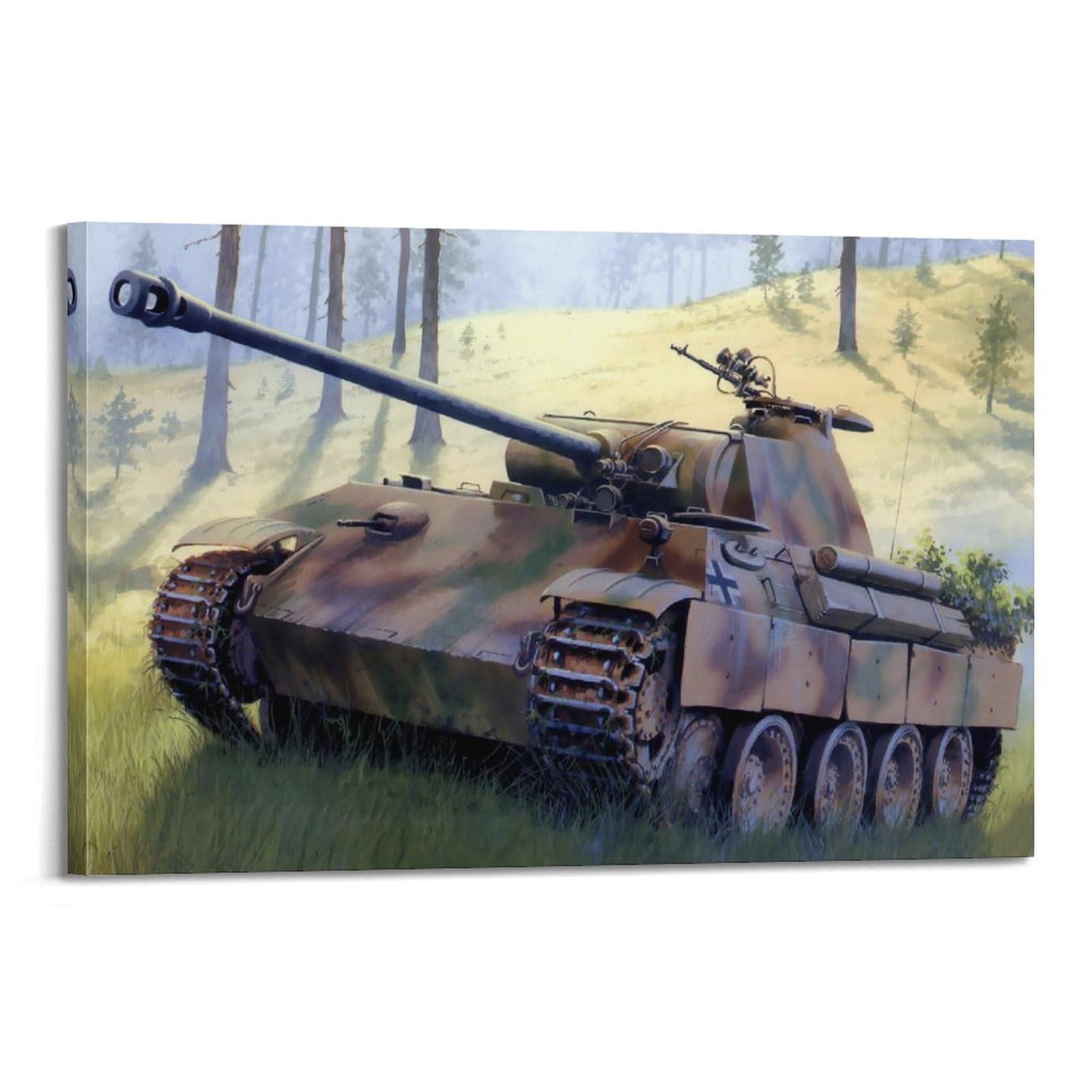 World War II Vintage Tank Poster Panther Modification G with Night Vision Devices Poster Decorative Painting Canvas Wall Posters And Art Picture Print Modern Family Bedroom Decor Posters 08x12inch(20x