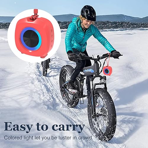 Miniatura 7 de Altavoz, pequeño altavoz de ducha portátil Bluetooth inalámbrico IPX5 impermeable, sonido estéreo fuerte, graves profundos, emparejamiento dual,