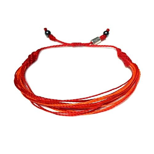 Red and Orange Awareness Bracelet for Kawasaki, Myelofibrosis, Myeloproliferative Diseases and Disorders, Polycythemia Vera