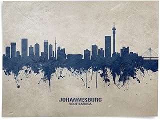 Johannesburg South Africa Skyline art print poster, unframed -18399