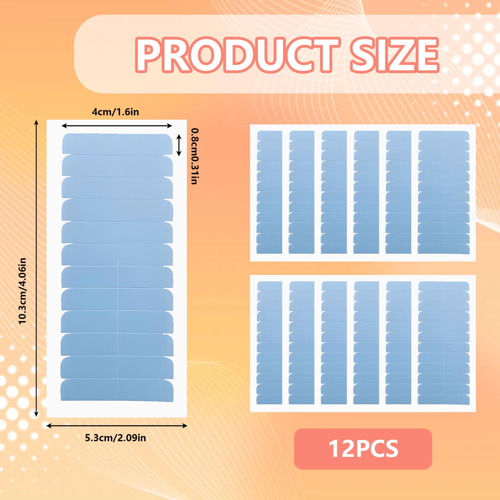 144 Piezas Cinta Adhesiva para el Cabello, Adhesiva de Extensión de Pelo Invisible Impermeable, Doble Cara Cinta de Repuesto Peluca Adhesivo Tape para Extensiones de Cabello y Trama Cabello