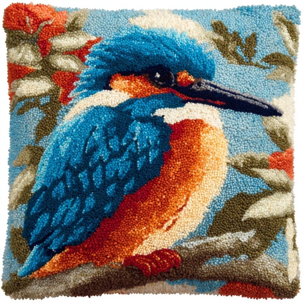 WallustrioaW Latch Hook Cushion Kits,Animals Birds