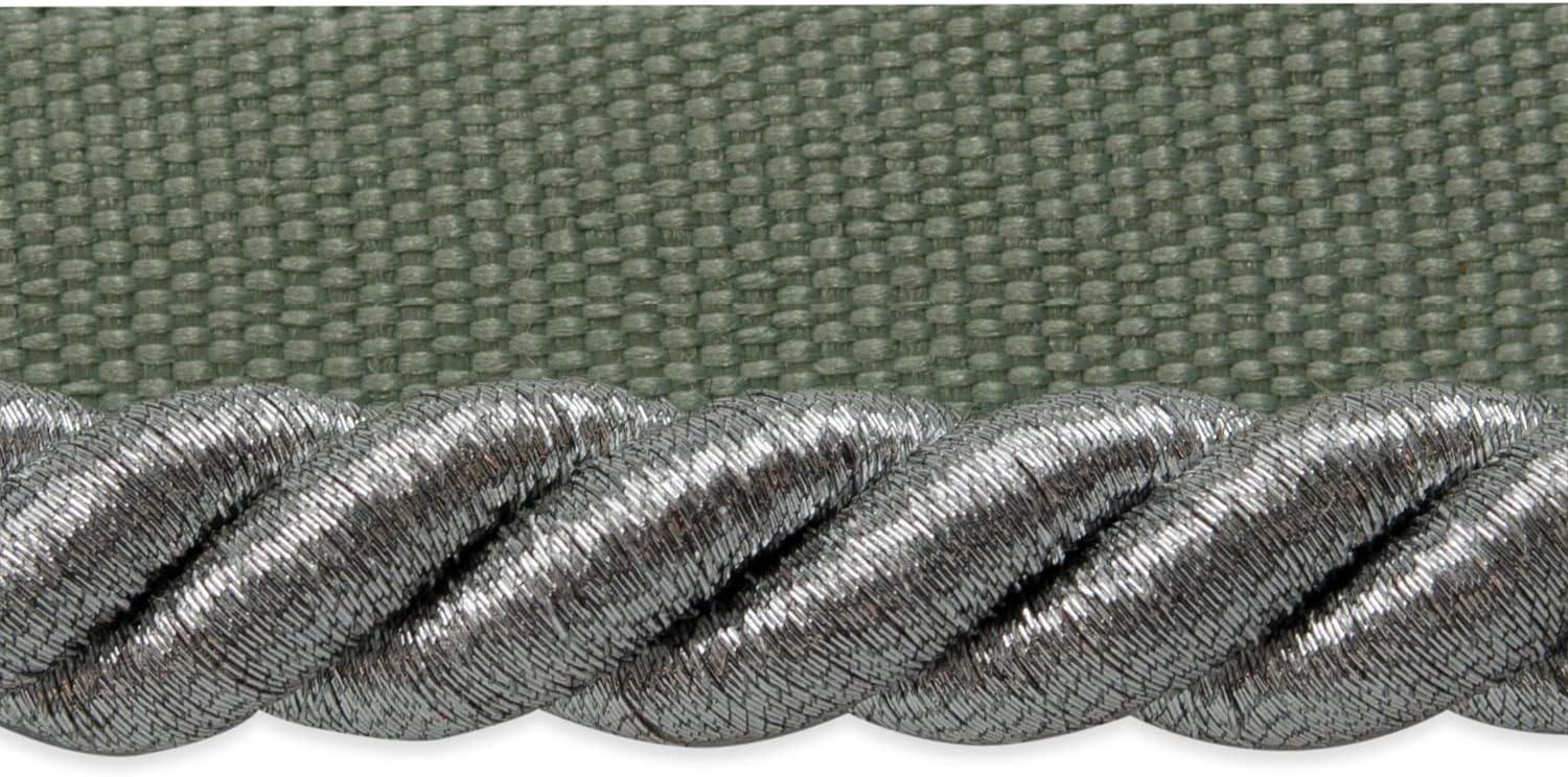 Trims by the Yard Nicholas 3/8" Twisted Lip Cord Metallic Gold | (10 Yard Cut) Trim