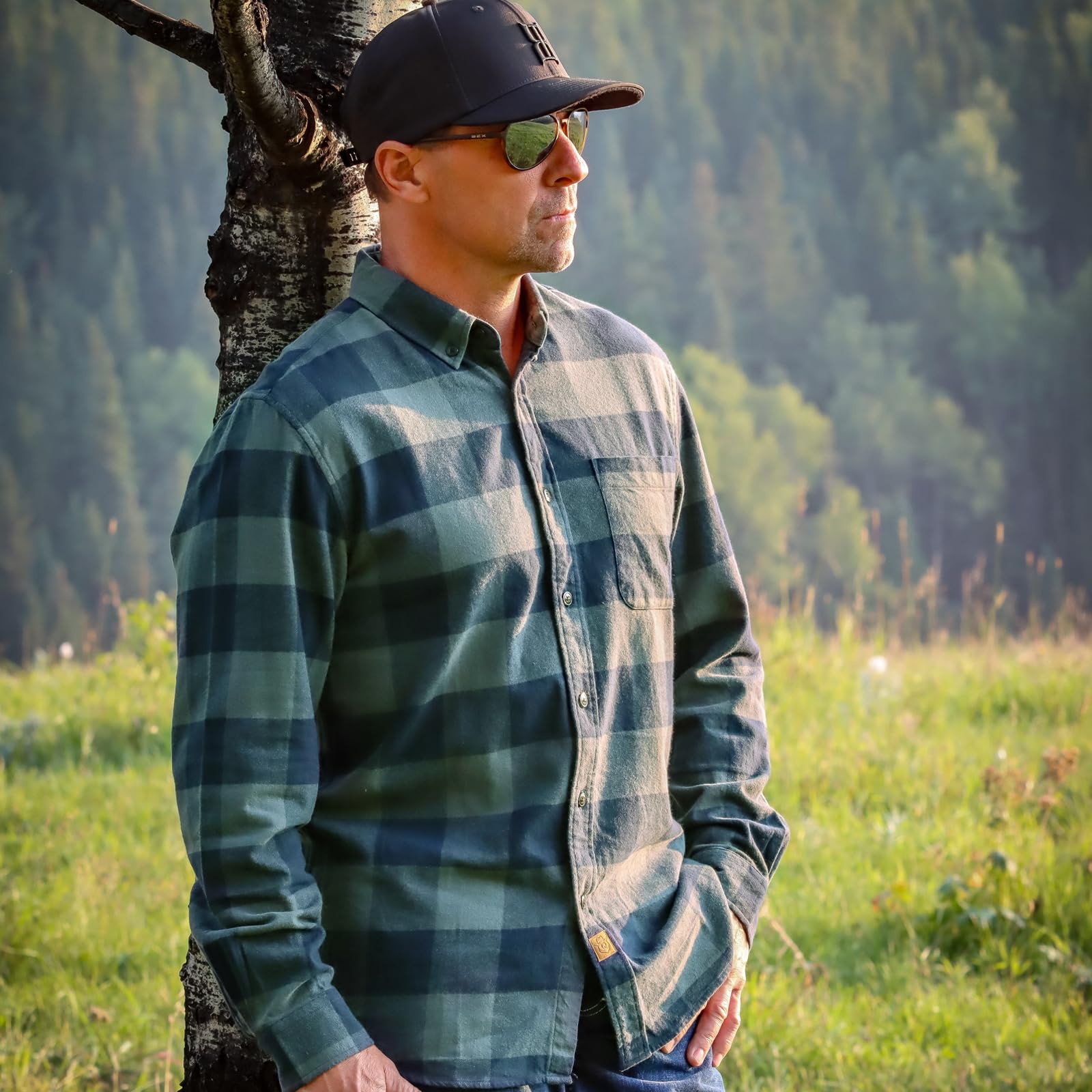 Dubinik® Camicia Uomo Flanella 100% Cotone Quadri Invernale Leggera con Taschino Morbida Comoda