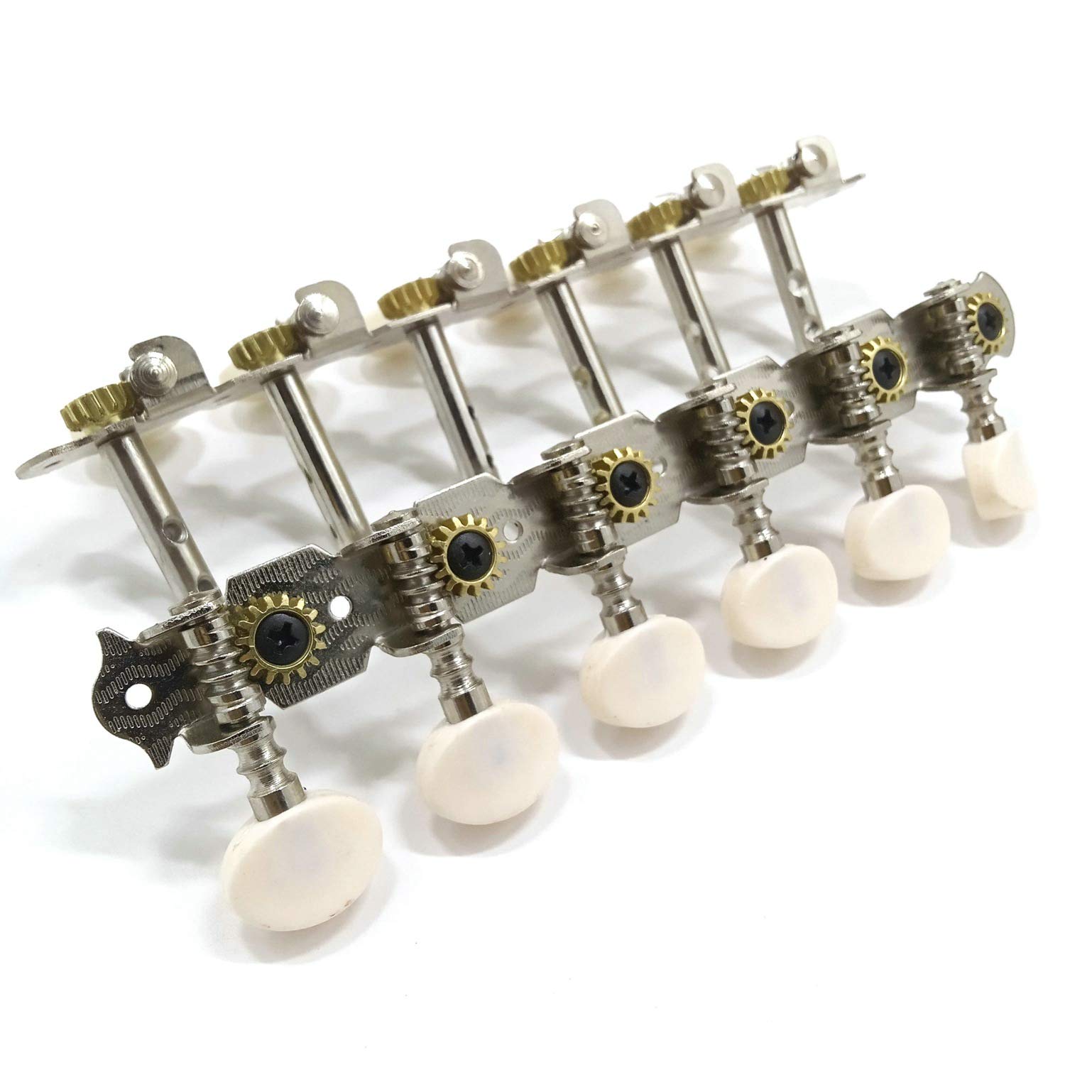 12 Corde Chitarra Acustica Tuning Pioli Cromati Meccaniche 6L 6R Chitarra Acustica Strumenti Parte Accessorio