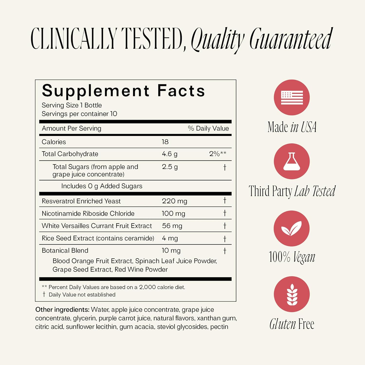 Happy Aging Liquid NAD+ Supplement for Women | Liposomal Nicotinamide Riboside & Resveratrol Shots for Energy, Skin Health & Brain Fog | NMN Alternative with Antioxidants | 10 Shots, 30-Day Supply - Image 2