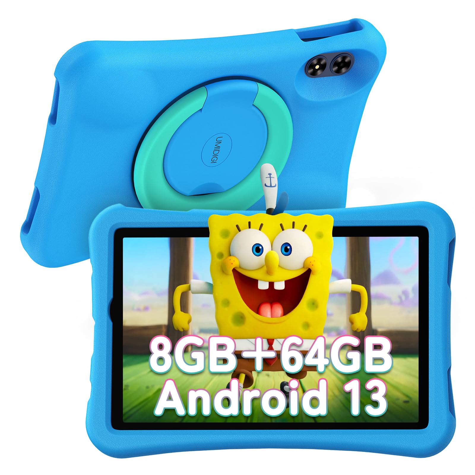 UMIDIGI Tablet per bambini da 10,1 pollici, Android 13, G2, tablet per bambini a partire da 3 anni, 8 GB (4 + 4) RAM+64 GB ROM/1 TB, protezione per gli occhi 1280 x 800 HD, WiFi6, 6000 mAh 8 MP + 8 MP
