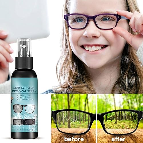 Miniatura 3 de Spray limpiador de cristales para ojos, removedor de arañazos de lentes para lentes de 3.4 fl oz, limpiador de lentes en aerosol para gafas,