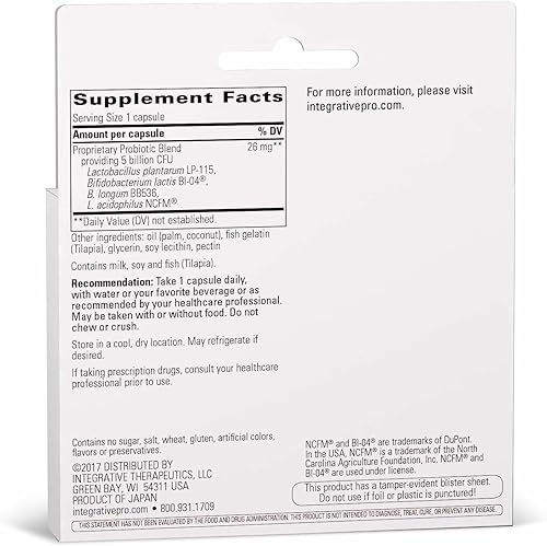 Miniatura 2 de Integrative Therapeutics Probiotic Pearls Advantage - Soporte para la salud intestinal* - Suplemento diario con lactobacillus y bifidobacterium - No