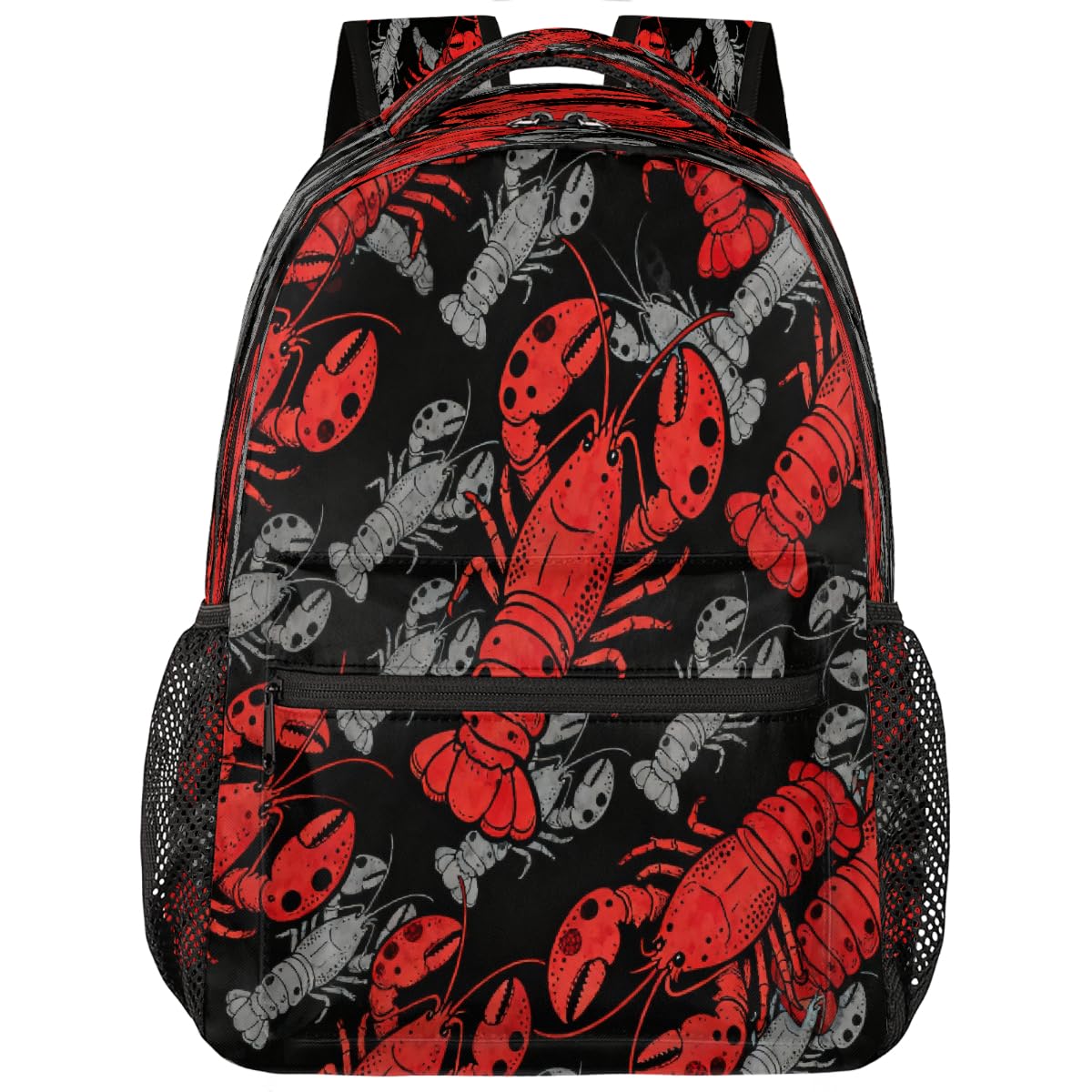 Mochila escolar de viaje con estampado de langostas para jóvenes 8