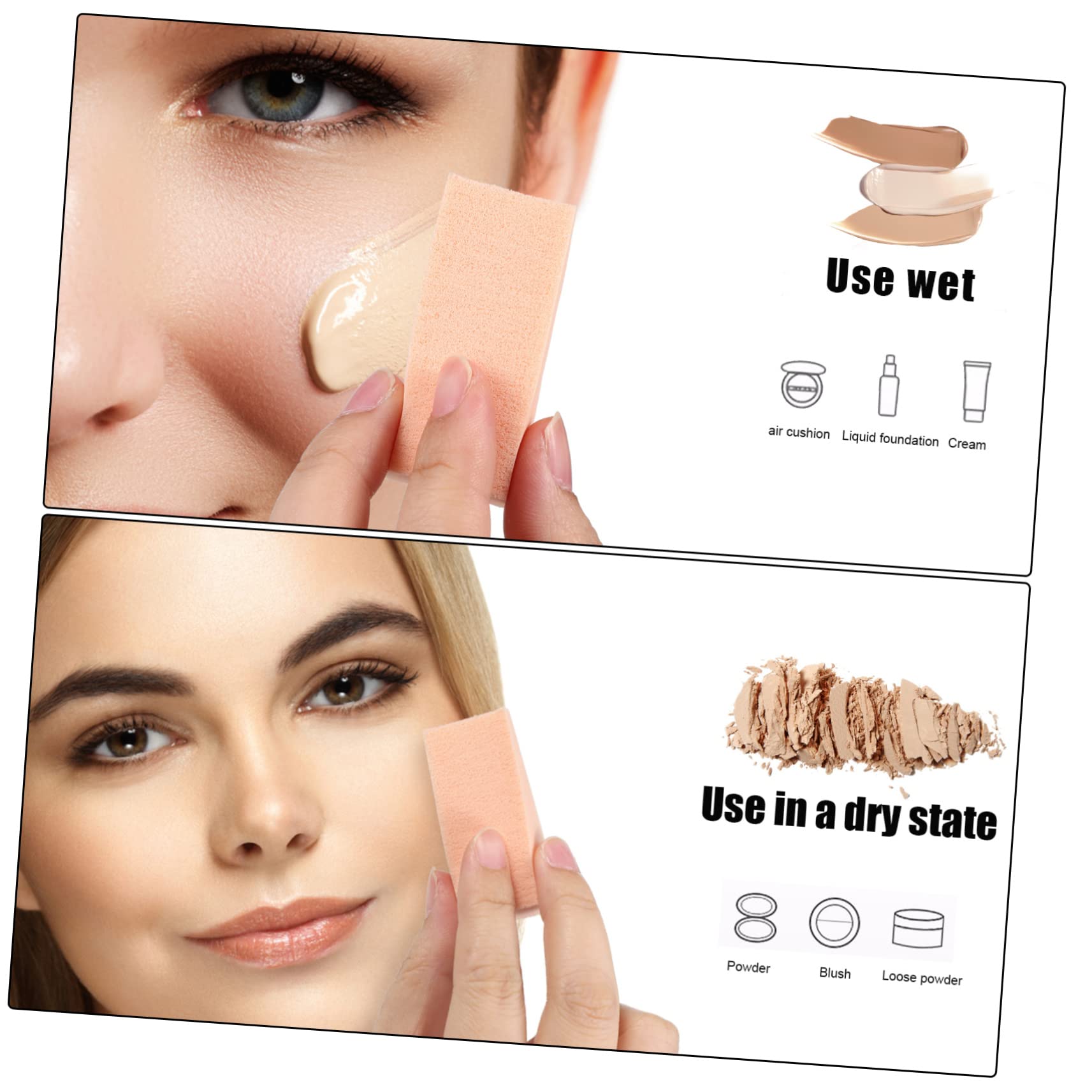 288stücke Make-up Schwämme Vielfältige Kosmetische Anwendung Für Puder Creme Flüssigkeit Dreieckige Form Für Präzises Auftragen Elastisch Und Flexibel Für Makeup-liebhaber