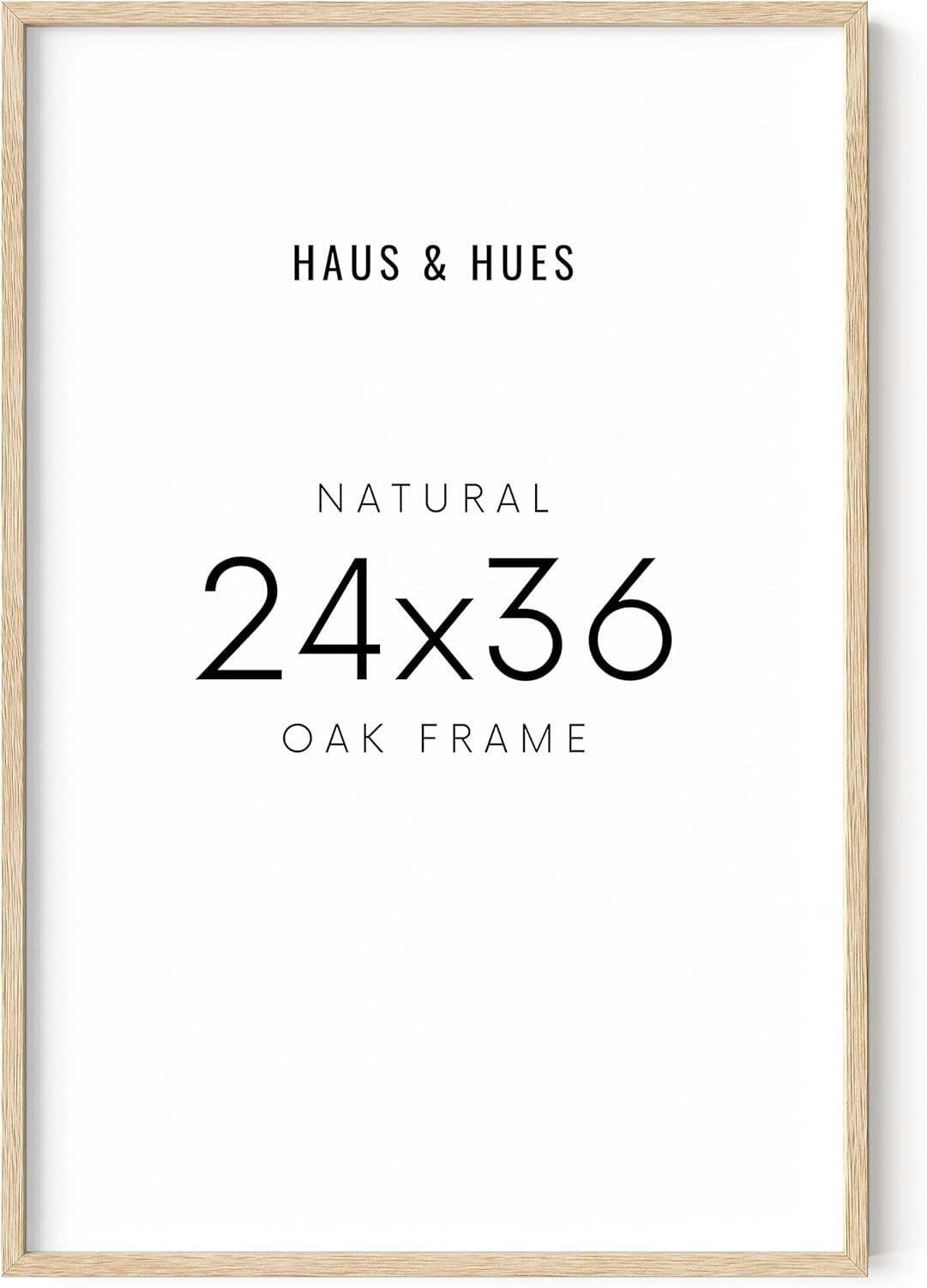 HAUS AND HUES 24"x36" Beige Oak Wood Frame 24x36 Natural