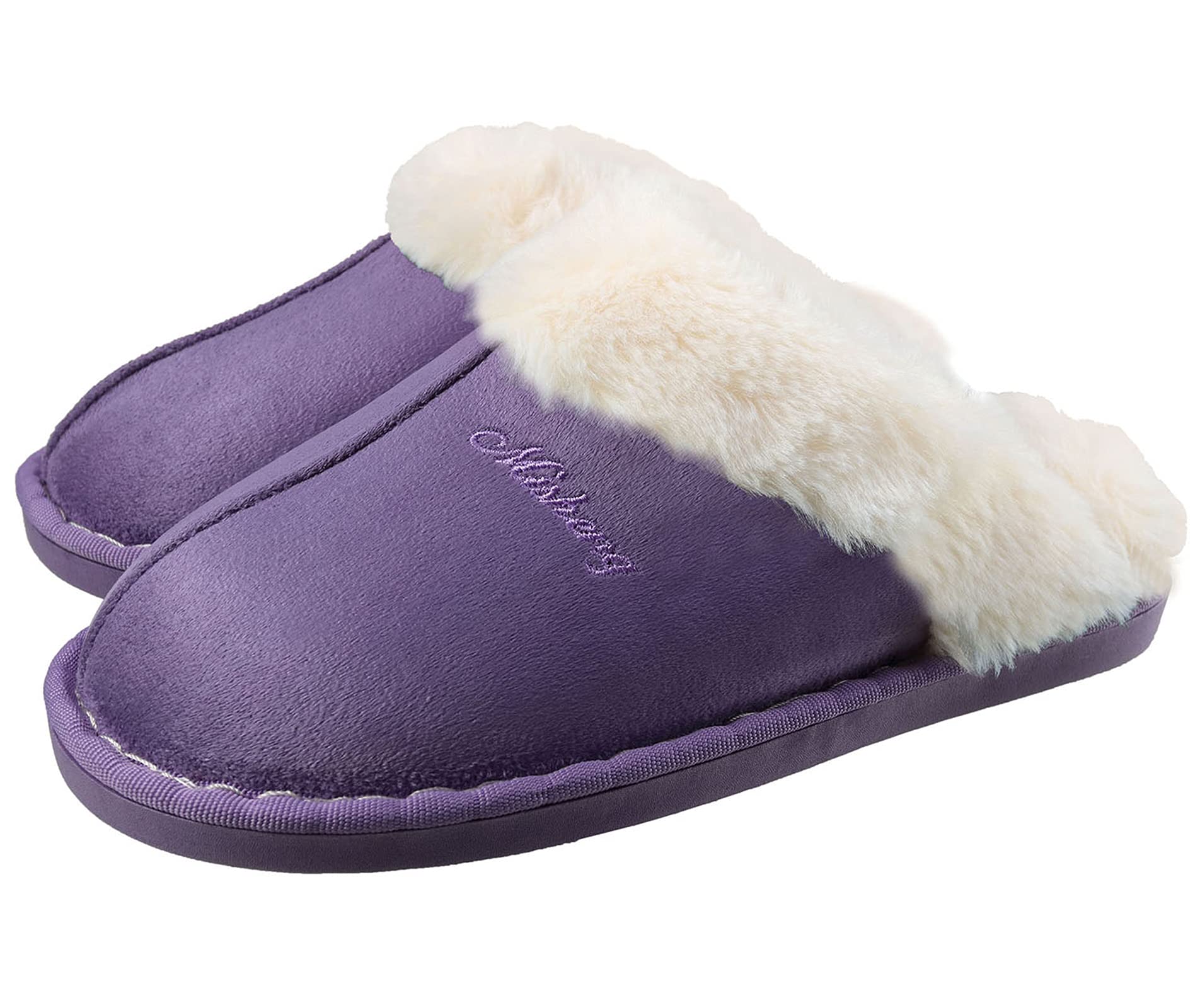 Inverno Pantofole Scamosciate da Donna Morbido Antiscivolo Scarpe Caldo Peluche Uomo Accogliente Memoria Schiuma Pantofole da Casa 34-45EU