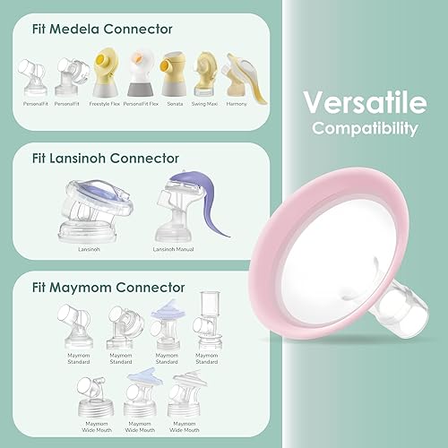 Miniatura 5 de Maymom MyFit Shields, serie Pano compatible con extractor de leche Medela, PersonalFit, Freestyle, Harmony, Maxi, Freestyle Flex Connector Conéctate