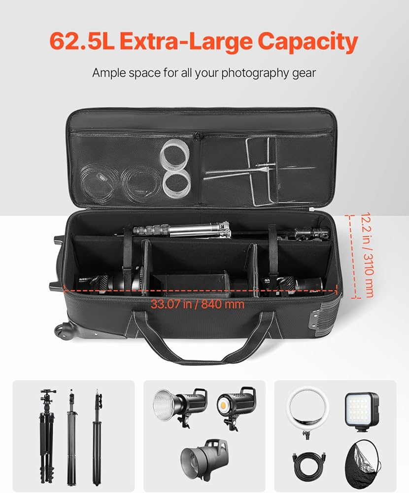 Amazon.com : VEVOR Studio Equipment Trolley Case, 35.83 x 11.81 x