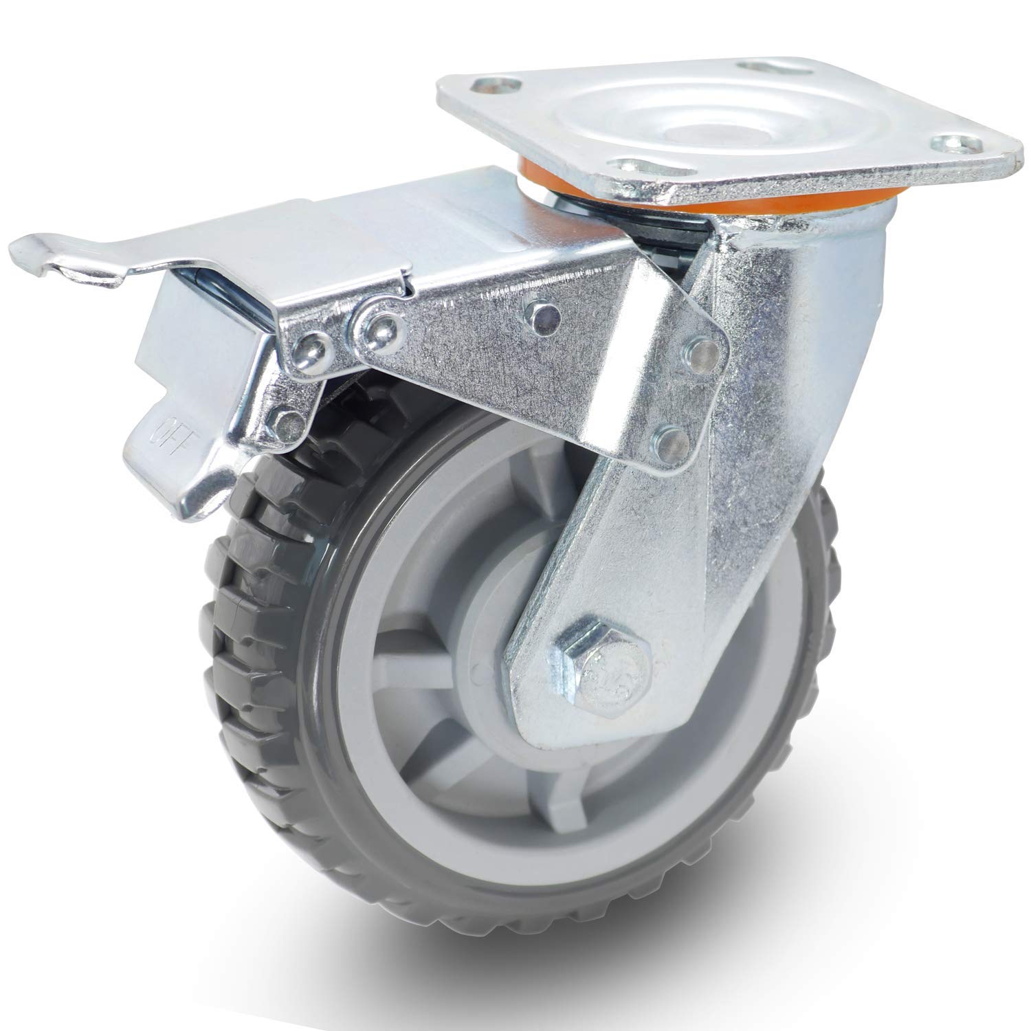 Buy Casoter 6" Swivel Caster Wheel w/Safety B6 Dual Locking Brake