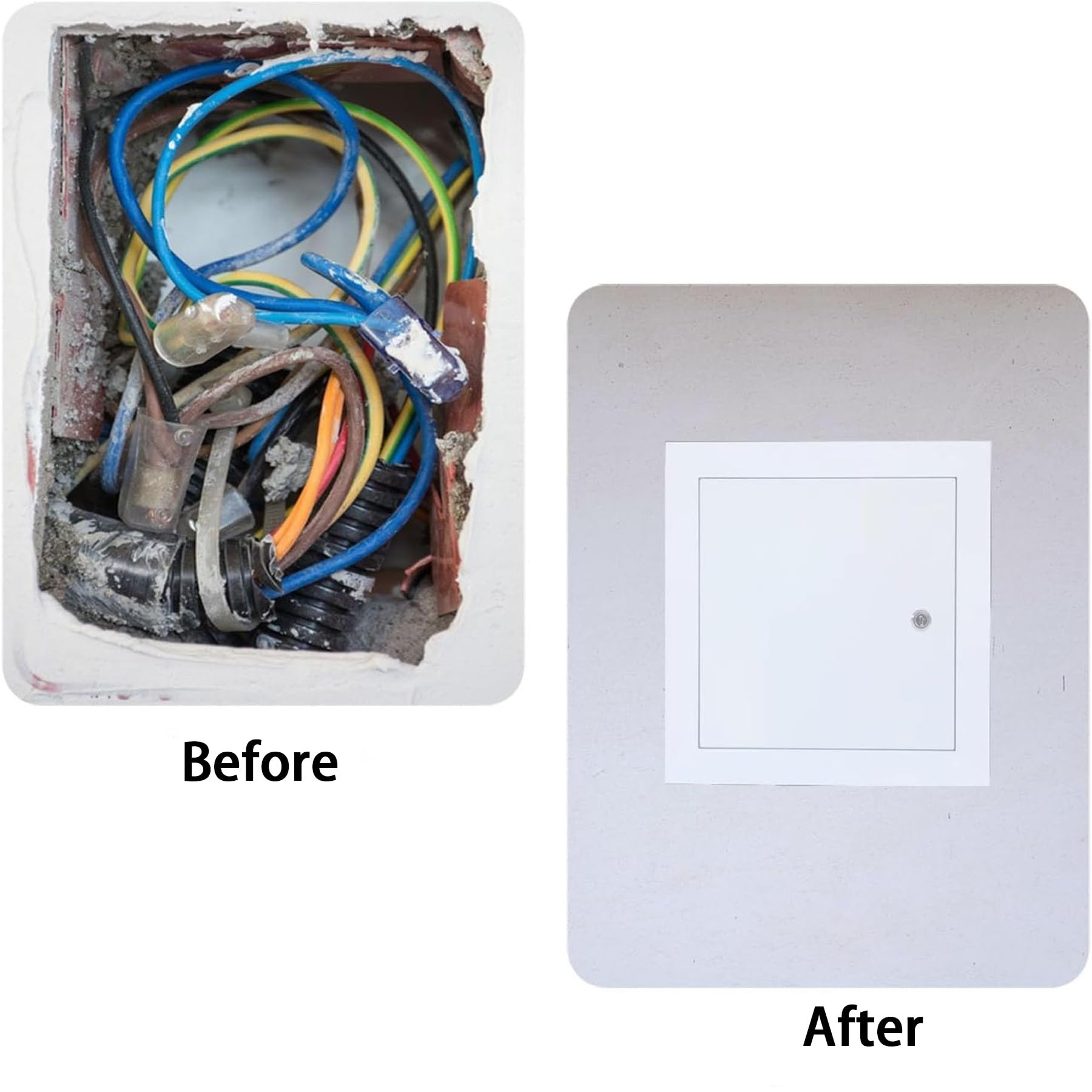 Placa de acceso de aleación de aluminio, placa de acceso para paneles de yeso, cerradura de metal blanco para puertas sanitarias, eléctricas, HVAC (51 x 127 cm)