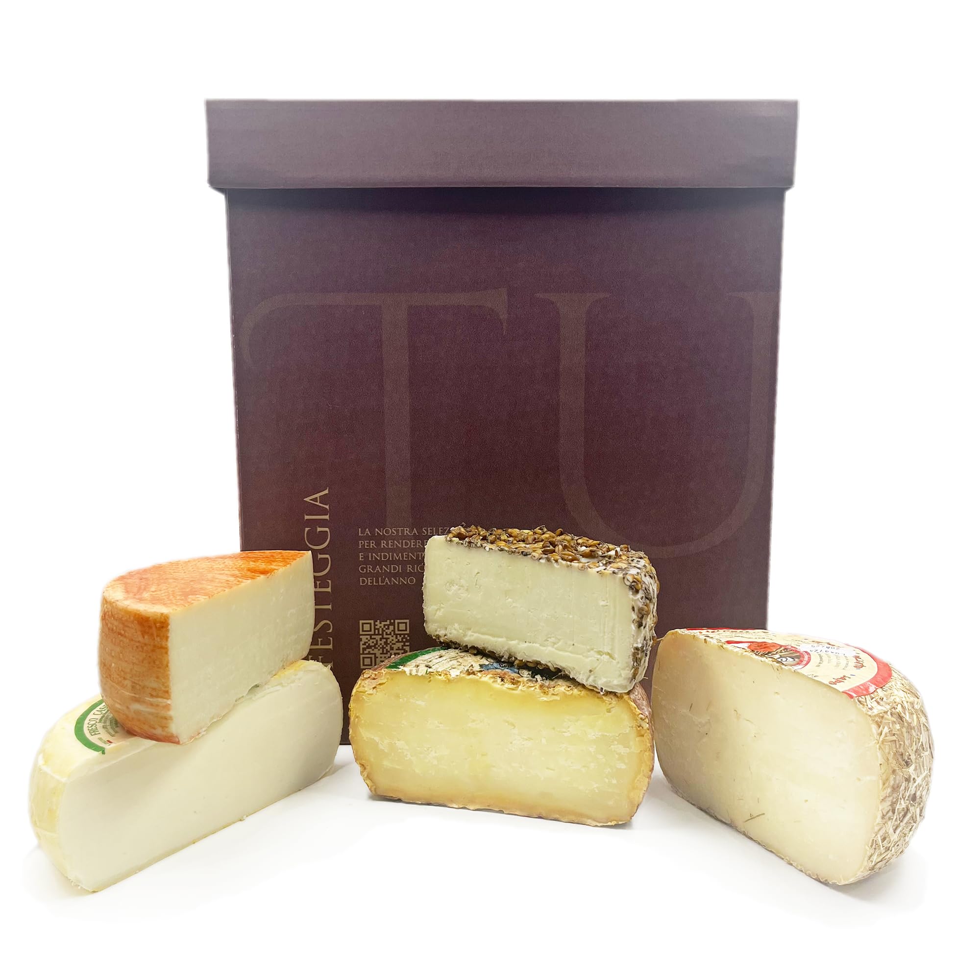 Italienische Käsebox – Pecorino Toscano Probierpaket mit 5 gereiften Käsesorten – Geschenkset für Käseliebhaber – Direkt aus Italien