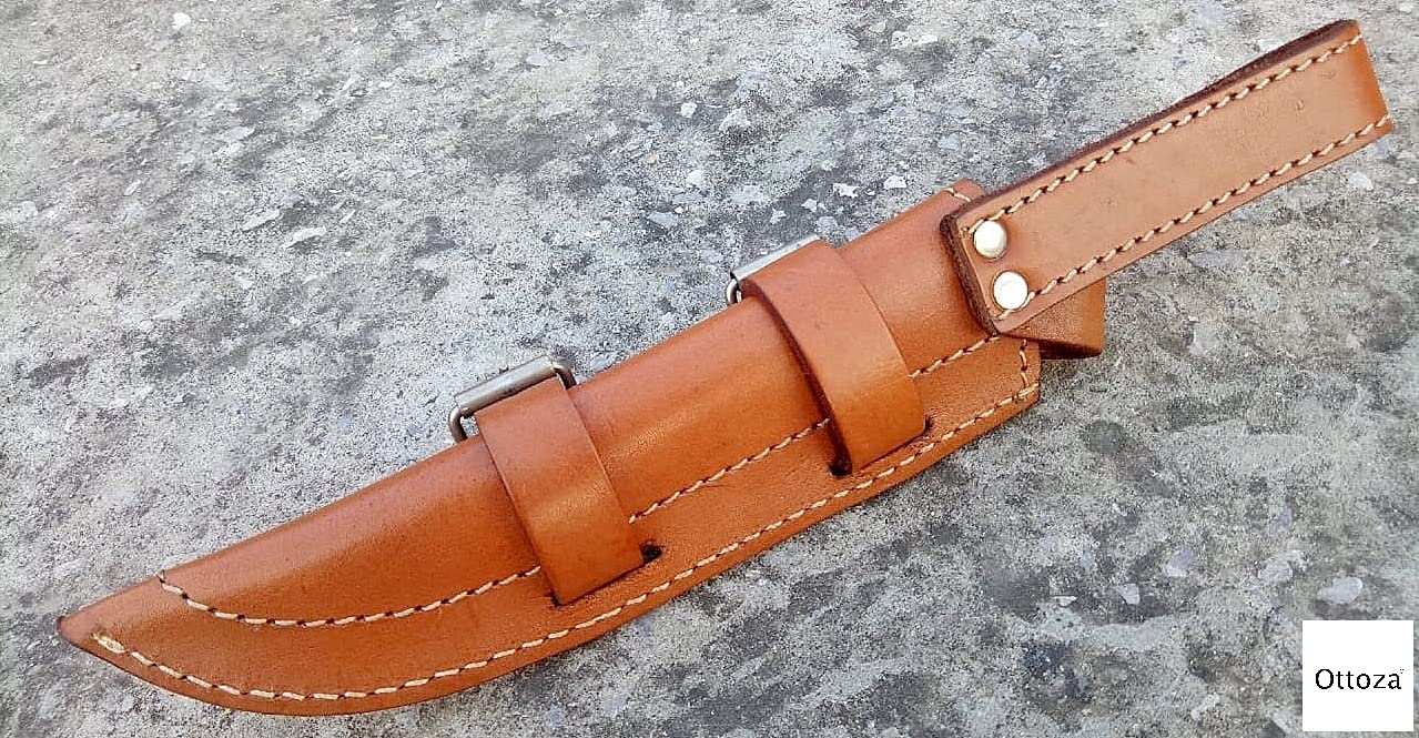 Ottoza Handmade Leather Knife Sheath Side Draw Knife Sheath Bushcraft
