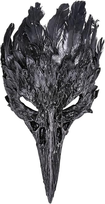 Long Nose Raven Crow Skull Halloween Costume Masquerade Party Full Face Mask