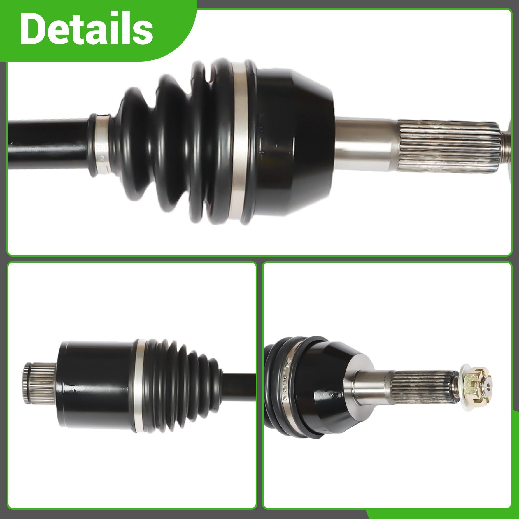 munirater Paquete de 2 ejes de transmisión trasero de alta resistencia para Polaris Sportsman 400 500 600 700 800 2003 2004 2005 1380240