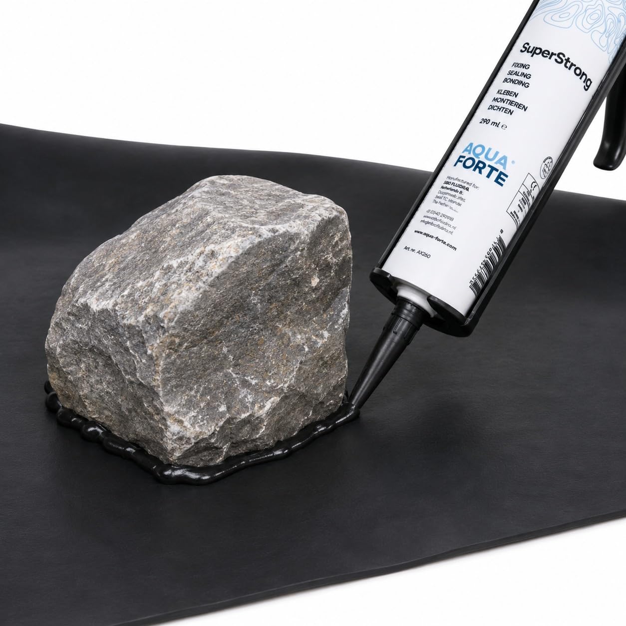 Koi Herdecke 3x SuperStrong Teichfolienkleber, EPDM & PVC Kleber & Dichtmasse für Stein, Teichfolie & Reparatur, Aquaforte (3 Stück)