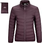 Outdoor Ventures Women's Packable Full-Zip Short Puffer Jacket Insulated Quilted Warm Lightweight Winter Coat