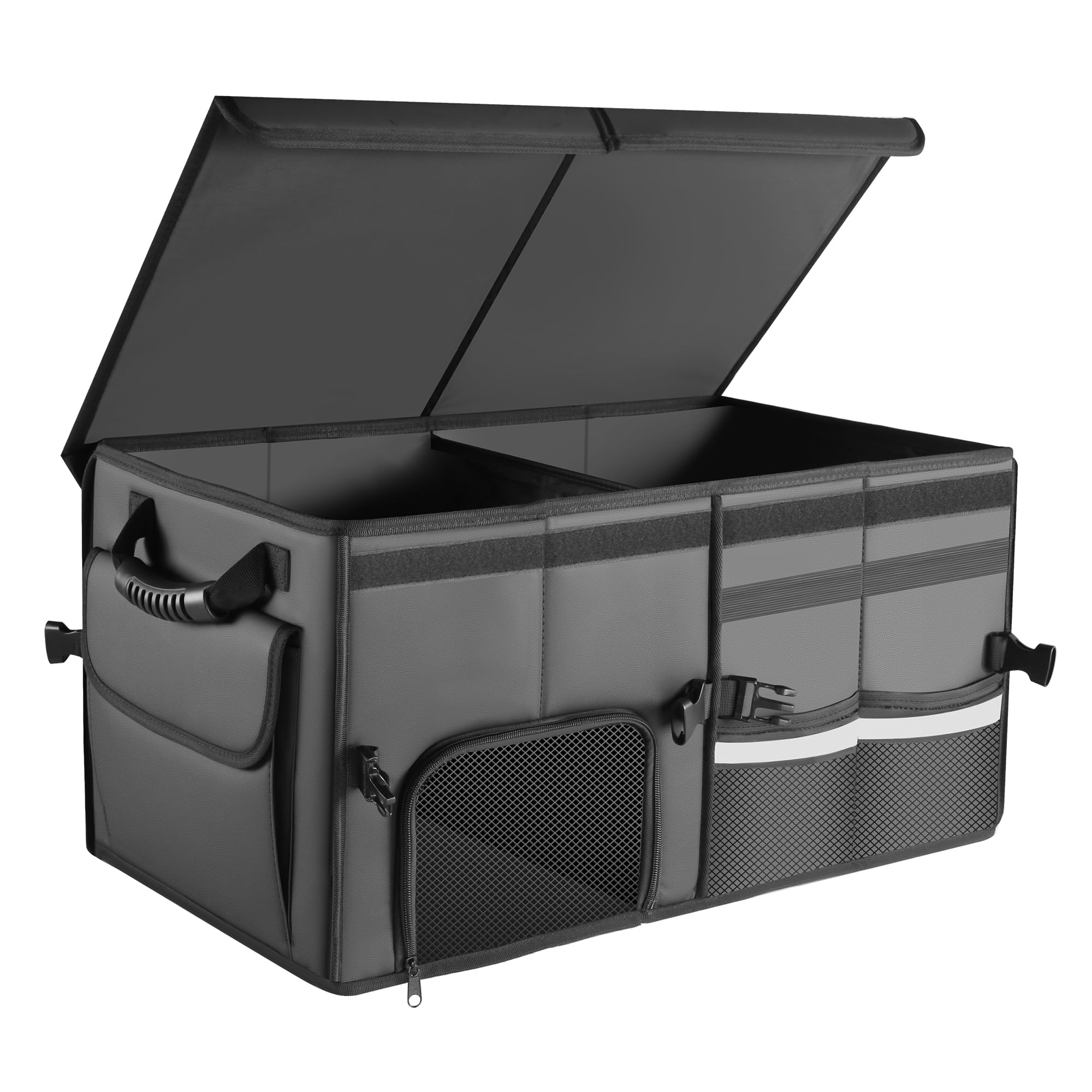 Kofferraum Organizer Auto, Leder Aufbewahrungsbox,2 Compartment
