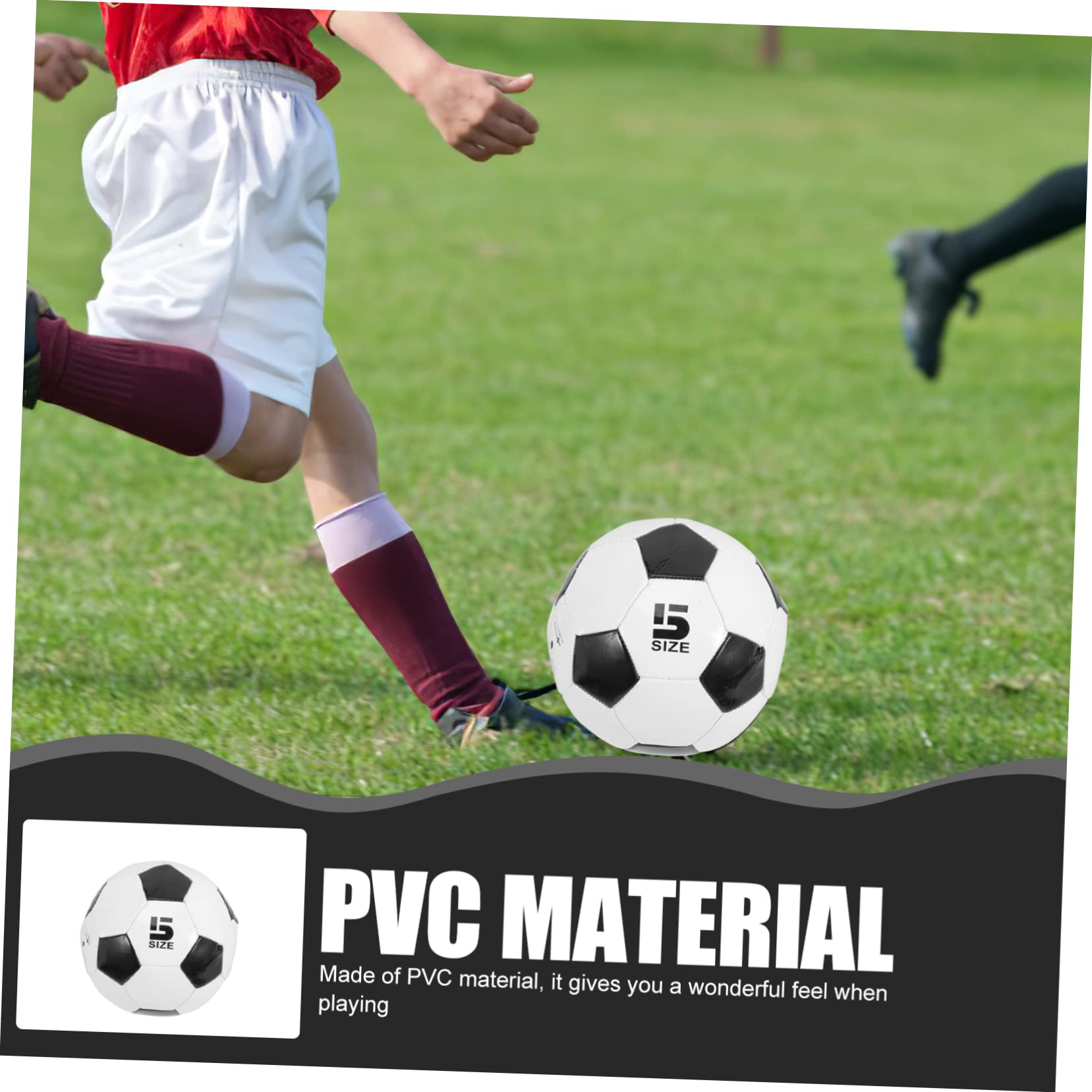 UKCOCO Balón de Fútbol PVC Talla 5 para Entrenamiento y Práctica, 6 Piezas
