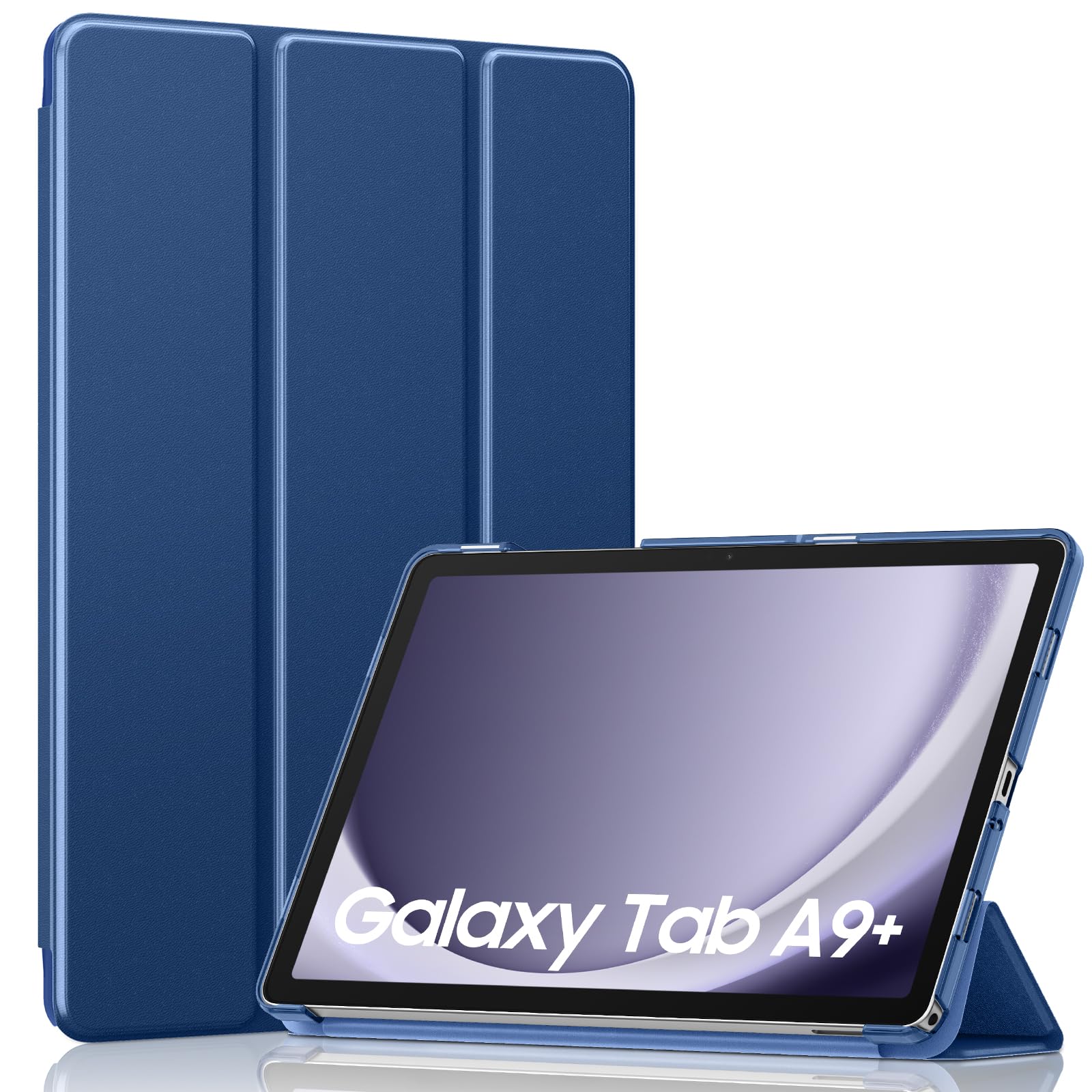 MoKo for Galaxy Tab A9 Plus/A9+ Case 11 inch 2023, Slim Stand Hard PC Translucent Back Shell Smart Cover for Galaxy Tab A9 Plus Tablet SM-X210/X216/