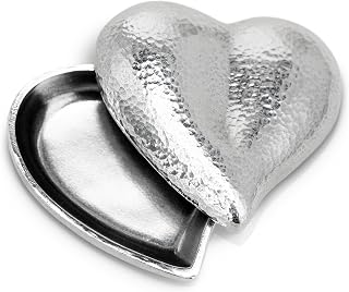 DANFORTH – Heart Treasure Box | Compact Heart-Shaped Pewter Box for Small Jewelry, Gift of Love, or a Special Keepsake | Hand-Cast Fine Pewter | Made In USA | 2 ½” Wide