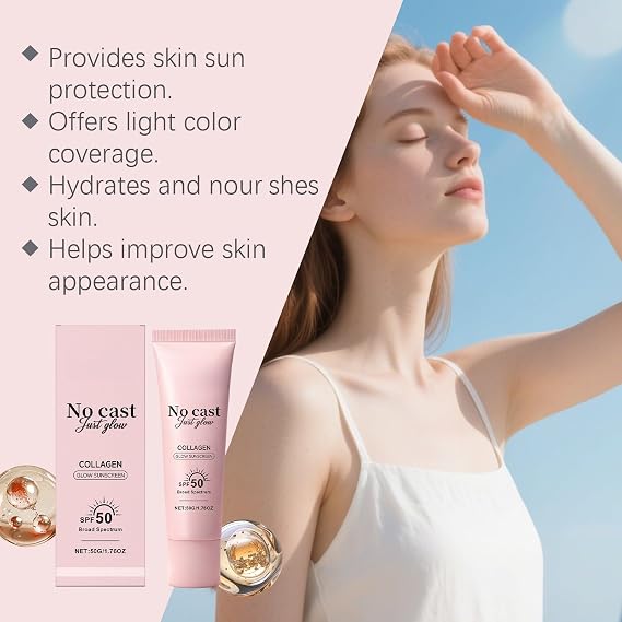 50G Mineral Based Sunscreen SPF 50 Face Cream,Hydrating Sun Cream for All Skin Tones,Multi-Purpose Mineral Sun Cream,Sunscreen SPF 50,Facial Sunscreen SPF 50 & Moisturizer and Sunscreen