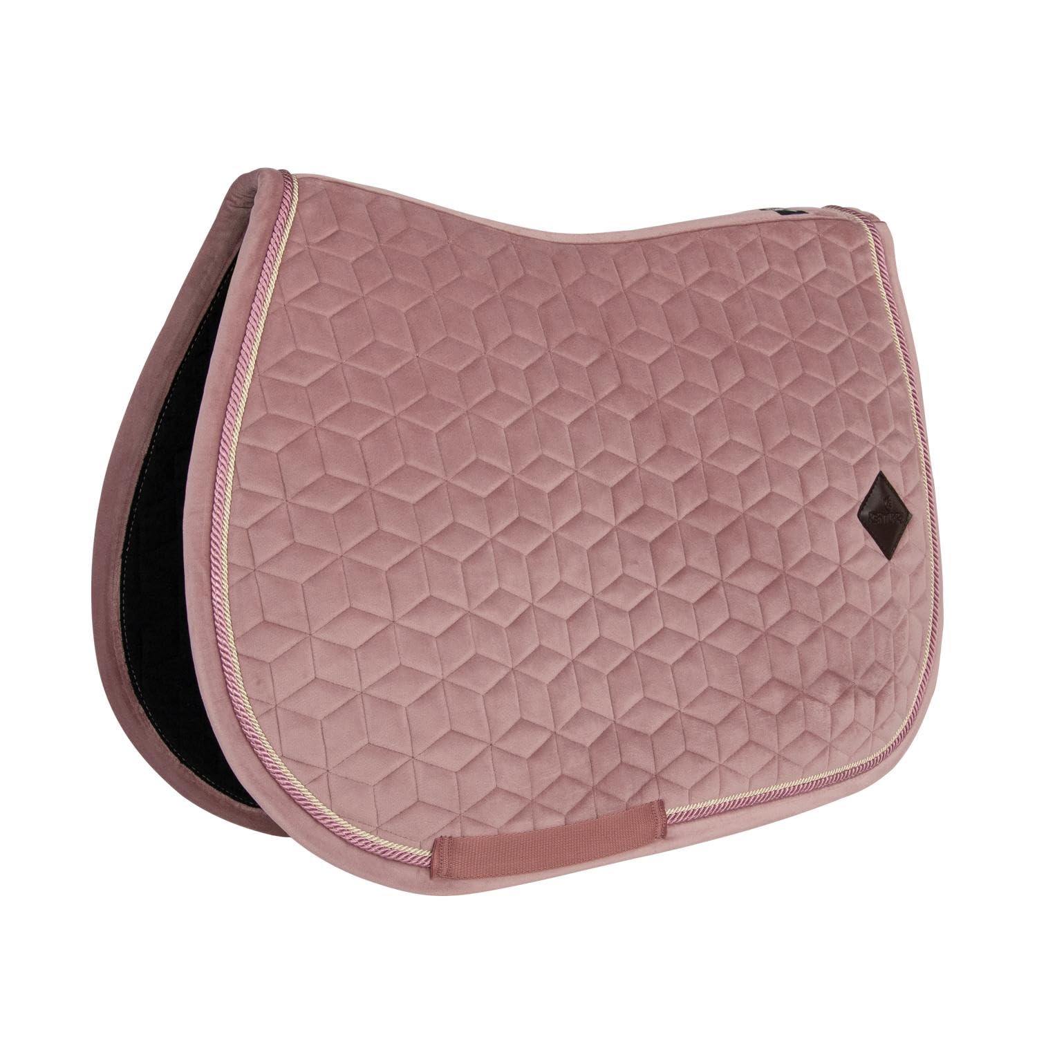 Tapis de selle PONY Vieux rose Velours Saut d'obstacles