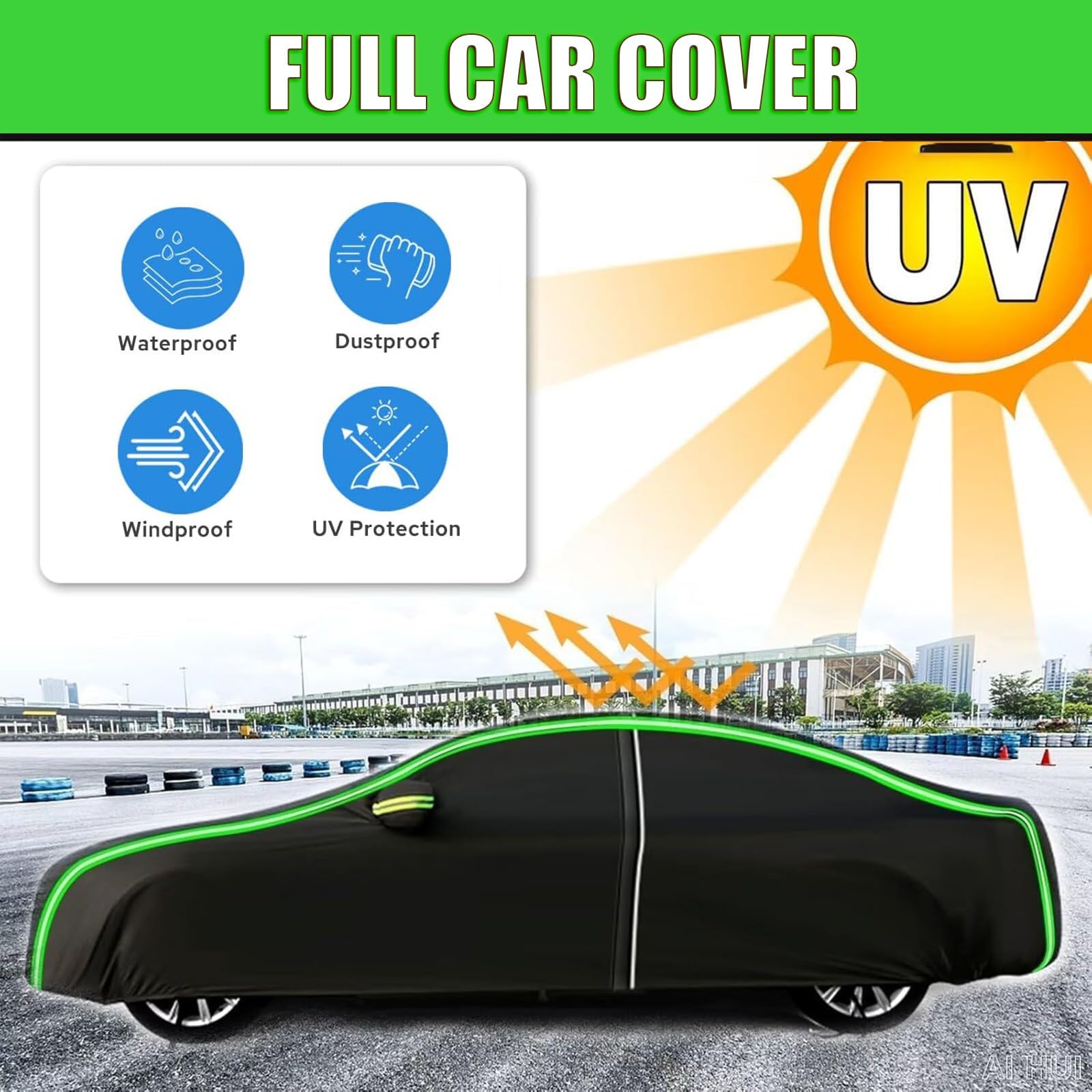 Bache Voiture Exterieur pour Honda Civic Typ R FK2, Housses pour Auto Voiture Bâche Extérieur Hiver Protege Antigel Étanche Bache Protection Voiture Respirant Contre Pluie Soleil(Silver)