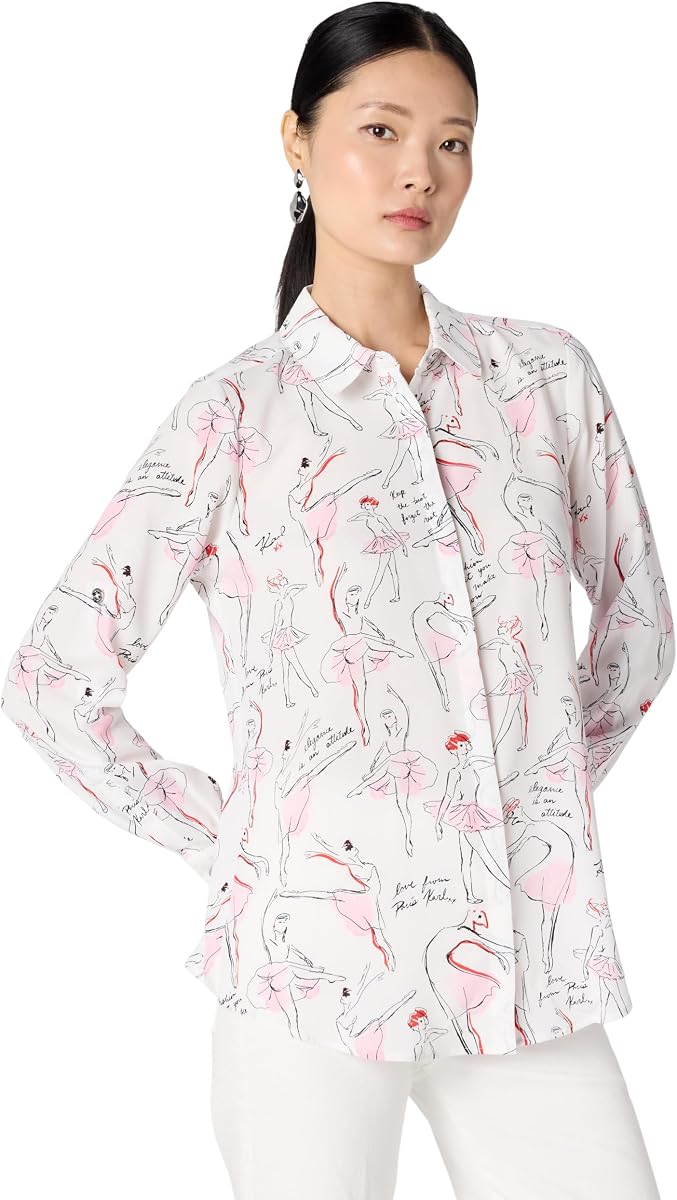 Karl Lagerfeld Women's Printed Whimsical Blouse
