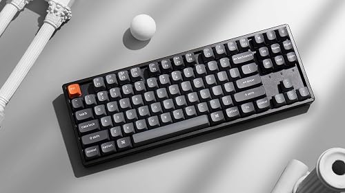Keychron K8 Max Clavier mécanique sans Fil, 2,4 GHz/Bluetooth/USB-C, LED Blanche, QMK/Via, Macros programmables, PBT Keycaps, pour Mac Windows, Super Red Switch - 4