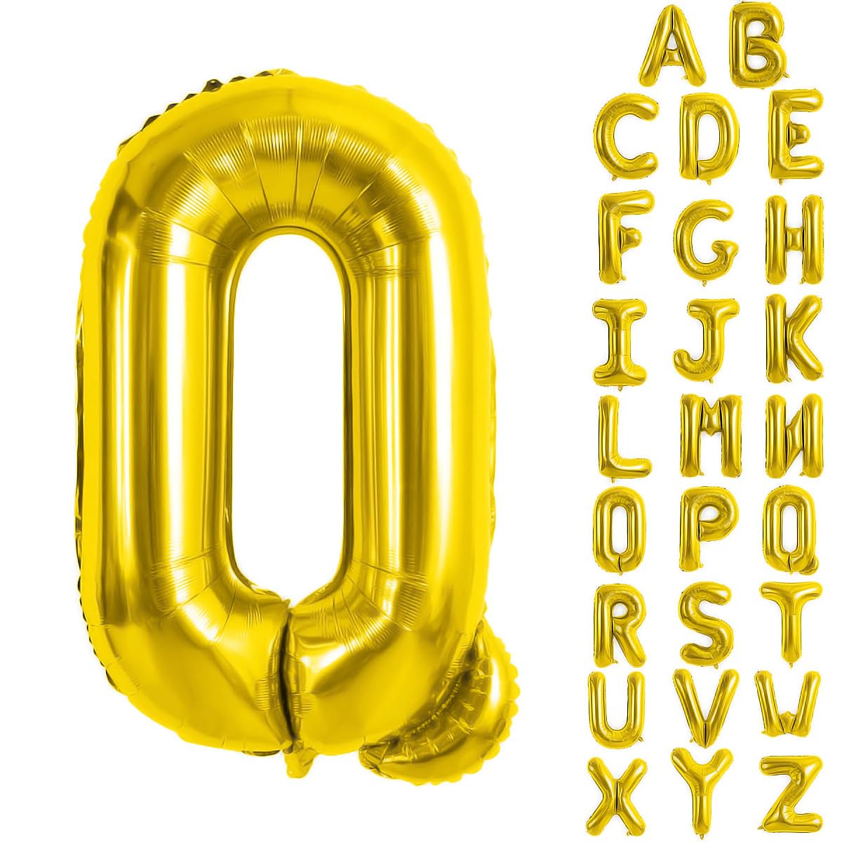 Gold Letter Balloons 40 Inch Large Letter Q Balloon Aluminum