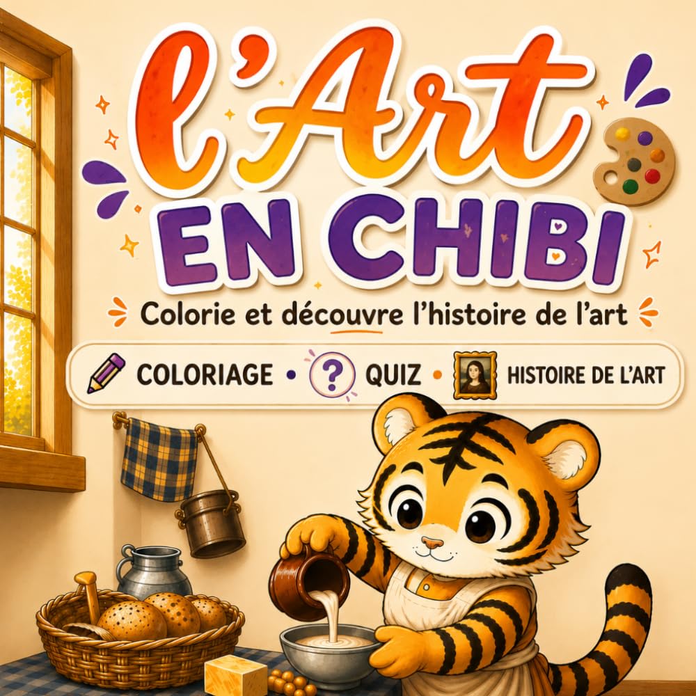L'Art en Chibi: Colorie et découvre l’histoire de l’art : coloriages, quiz, informations insolites et textes explicatifs
