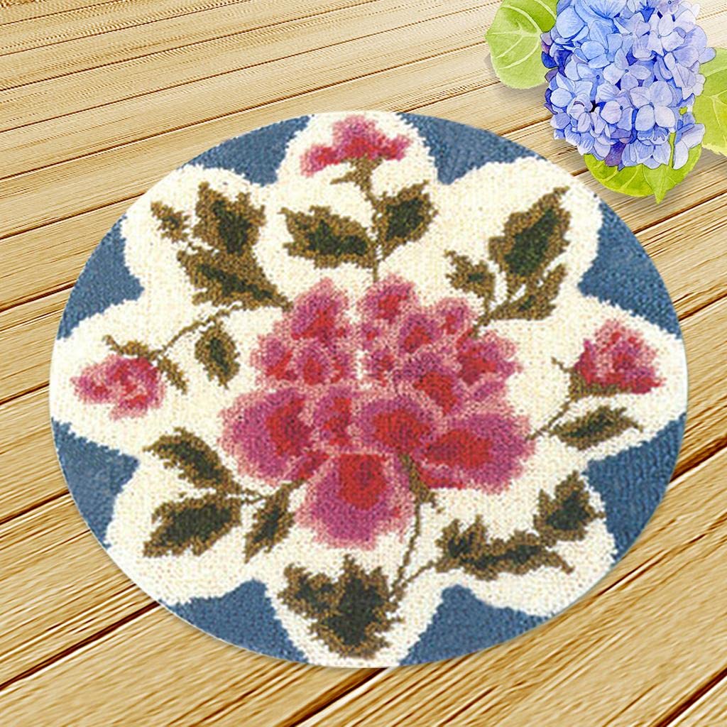 MYADDICTION Latch Hook Rug Kit DIY Carpet Craft Decoration Rug Making Kit Rose Flower Crafts | Needlecrafts & Yarn | Rug Making | Latch Hooking | Latch Hooking Kits-picture-11